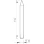 Наконечник молниеприемника М10 L=110мм алюминий [5408458] 101 ISP OBO Bettermann