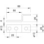 Пластина подключения 80x25x25мм М12 нержавеющая сталь [5334942] OBO bettermann