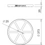 База для бетонного основания ø373x25мм полипропилен [5403238] F-FIX-B16 3B OBO Bettermann