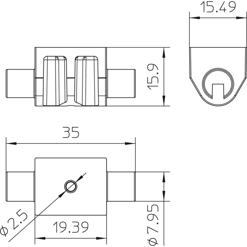 Адаптер для тримача прута ø8мм пластик [5218882] OBO bettermann
