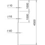 Блискавкоприймальна щогла ø40мм L=4,5м алюміній [5402866] 3B-4500 OBO Bettermann
