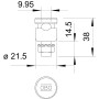 Контактный болт для прута ø8-10мм с прижимной основой медь [5304172] OBO bettermann
