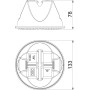 Круглый держатель прута ø8-10мм з бетоном ø133x78мм пластик [5218700] OBO bettermann