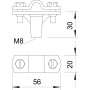 Фасадний тримач прута ø8-10мм оцинкована сталь [5229839] OBO bettermann