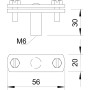 Фасадный держатель полосы 30x4мм 56x20x30мм М6 оцинкованная сталь [5229464] OBO bettermann