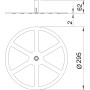 База для бетонної основи ø295x62мм поліпропілен [5403124] F-FIX-B10 OBO Bettermann