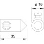 Наконечник молниеприемника ø16x35мм оцинкована сталь с болтом М6x10 [5405068] OBO Bettermann