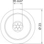 Изолированный токоотвод ø23мм 35мм.кв медь черный [5408004] isCon 750 SW100 OBO bettermann