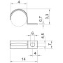 Ø4 скоба-держатель однолапковая оцинкованная [1003046] OBO bettermann