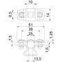 ⌀20-25 двухсоставный хомут под дюбель из оцинкованной стали [1362768] OBO bettermann