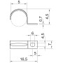 Ø5 скоба-держатель однолапковая оцинкованная [1003054] OBO bettermann
