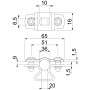 ⌀30-36 двухсоставный хомут под дюбель из оцинкованной стали [1362776] OBO bettermann
