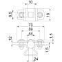 ⌀36-44 двухсоставный хомут под дюбель из оцинкованной стали [1362780] OBO bettermann