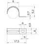 Ø6 скоба-тримач однолапкова оцинкована [1003062] OBO bettermann