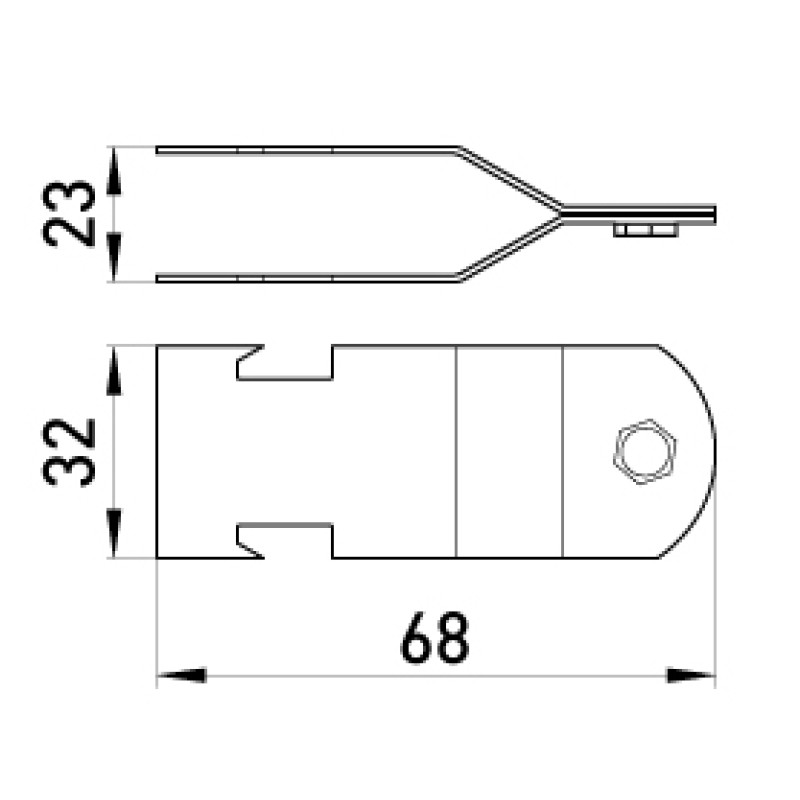 Затискач монтажного профілю для труб 3/4" [i0500002] e.industrial.strut.clamp.3/4" E.NEXT