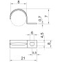 Ø8 скоба-держатель однолапковая оцинкованная [1003089] OBO bettermann