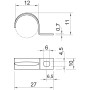 Ø12 скоба-тримач однолапкова оцинкована [1003127] OBO bettermann