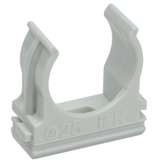 ⌀25 держатель-клипса с фиксатором, под дюбель, полистирол [CTA10D-CF25-K41-100] УЕК