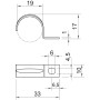 Ø19 скоба-тримач однолапкова оцинкована [1003194] OBO bettermann
