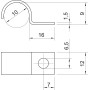 Ø10 скоба-тримач однолапкова вогнестійка (тип 1015) оцинкована [1009079] OBO bettermann