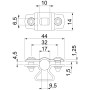 ⌀14-17 двухсоставный хомут под дюбель из оцинкованной стали [1362762] OBO bettermann