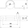 Ø25 скоба-держатель двухлапковая оцинкованная [1018256] OBO bettermann