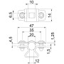 ⌀17-20 двухсоставный хомут под дюбель из оцинкованной стали [1362764] OBO bettermann