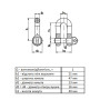 DIN82101 Карабін М16 U-подібний цинк білий [3KR20U000003KR0160] Metalvis