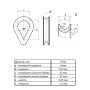 DIN6899 Коуш для троса ø4мм нержавіюча сталь [N3KO0000N3KO040001] Metalvis