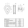 DIN6899 Коуш для троса ø7мм цинк білий [3KO200000003KO0702] Metalvis