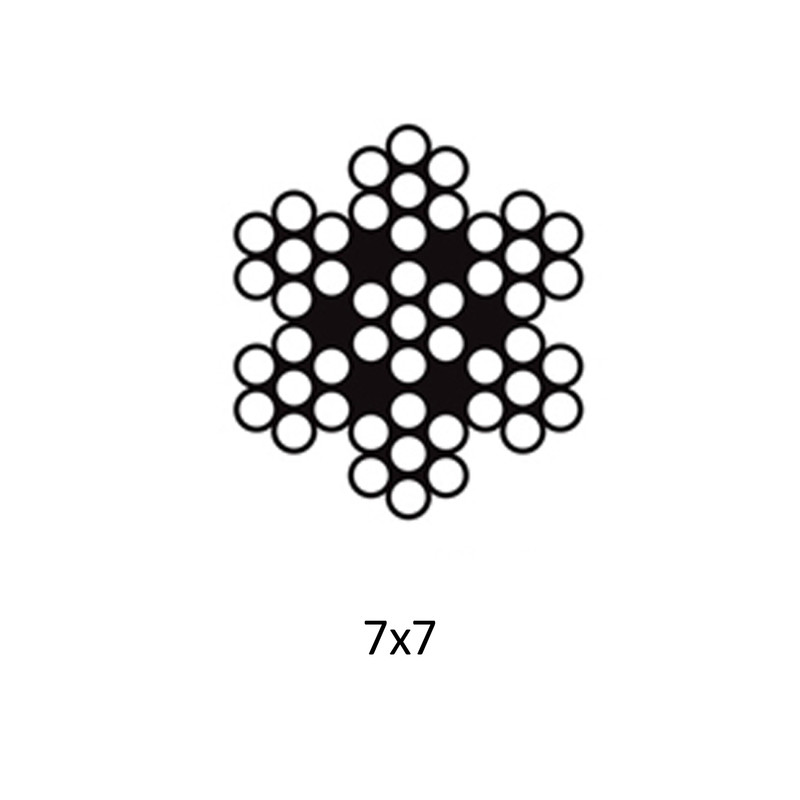 DIN3055 Трос нержавійний ø5мм 7х7 [91CTR0N91CTR00560H] Metalvis