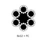 ISO2408 Трос стальной ø12мм 6х12+1FC с органической сердцевиной оцинкованный (100 пог.м) [91CTR0091CTR012122] Metalvis