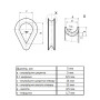 DIN6899 Коуш для троса ø5мм цинк білий [3KO200000003KO0502] Metalvis