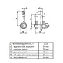 DIN82101 Карабін М10 U-подібний цинк білий [3KR20U000003KR0100] Metalvis