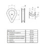 DIN6899 Коуш для троса ø10мм цинк білий [3KO200000003KO1002] Metalvis