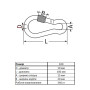 DIN5299D Карабін ø10x100мм пожежний з муфтою цинк білий (5 шт.) [3KR20PD00003KRX0A0] Metalvis