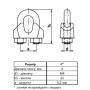 DIN741 Затискач ø10мм М8 для троса нержавіюча сталь [N3S00000N3S1000001] Metalvis