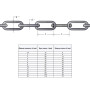 DIN763 Цепь 3мм длиннозвенная WLL-55kg цинк белый [91CEP0091CEP030D02] Metalvis