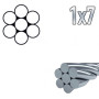 DIN3052 Трос стальной ø1мм 1х7 оцинкованный [91CTR0091CTR00017H] Metalvis