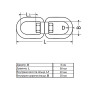 Вертлюг кільце-кільце ø8x90мм нержавіюча сталь [N3KR0ZN3KR82540801] Metalvis