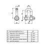 DIN82101 Карабін М20 U-подібний цинк білий [3KR20U000003KR0200] Metalvis