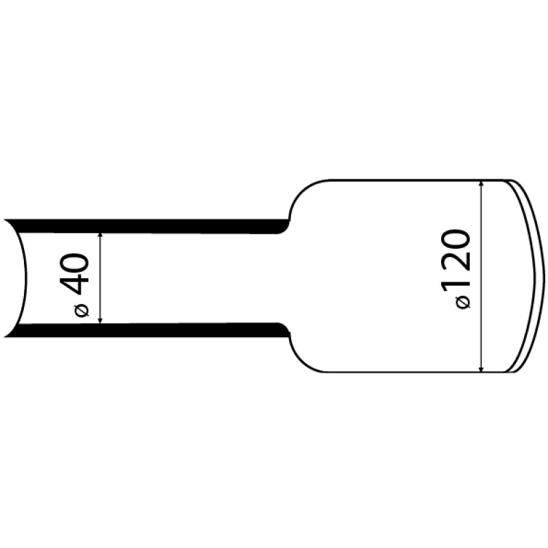 Ø120/40мм Термоусадочная трубка с клеевым слоем черная (1м) [A0150040069] ТСК АСКО