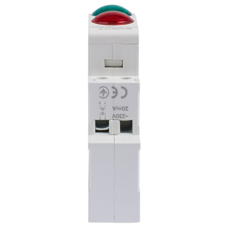Модульная сигнальная арматура AC 230V красный-зеленый [p059007] E.NEXT e.i.din.220.red.green