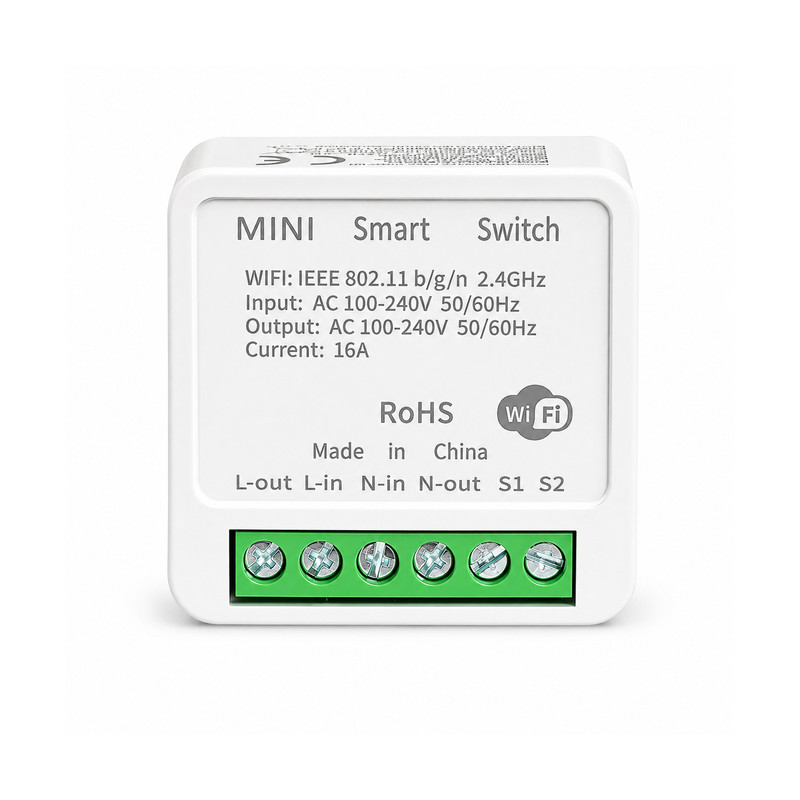 WiFi мини умный-выключатель, таймер, голосовое управление 16A 230V совместим с CozyLife [WHD02] Gamma