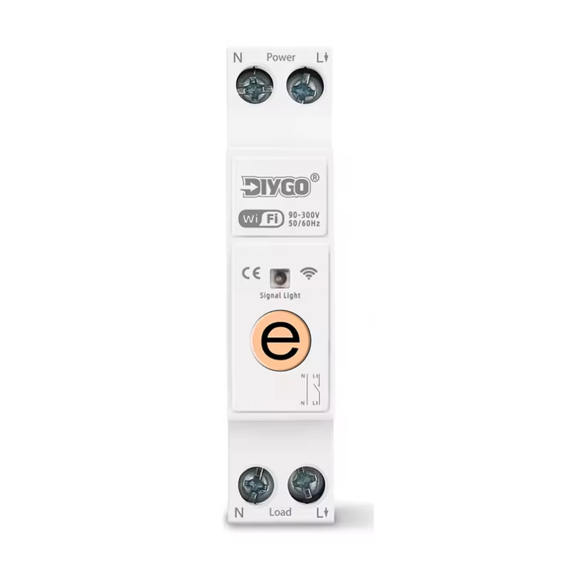 WiFi умный-выключатель, только таймер 1P+N 10A 230V eWeLink [DGB-63E-10A] DiyGo