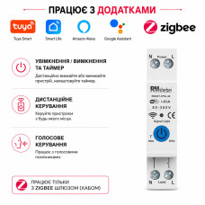 ZIgBee умный-выключатель, только таймер 1P+N 63A 230V Smart Life, Tuya [RMDZB-1PNL 63T] RMshebei