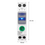 WiFi умный-выключатель с полной защитой, счетчиками, таймером 1P+N 63A 230V eWeLink [TOB9e-63M] Tomzn