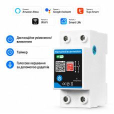 WiFi умное-реле, только таймер 1P+N 63A 230V Smart Life, Tuya [WTDZW-C] RMshebei
