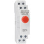 Кнопка на DIN-рейку 2NO+2NC без фиксации 230V АС красная [A0150010111] МВ-22 АСКО