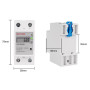 WiFi розумне-реле з повним захистом, лічильниками, таймером 1P+N 60A 230V Smart Life, Tuya [WDS688] Sinotimer